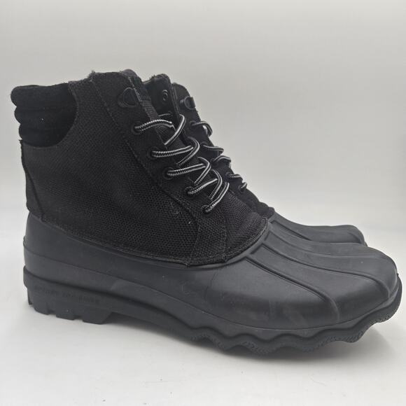 Sperry Top Sider Avenue Duck Boot Men’s Size 12 M Black STS 23428 Thinsulate - Picture 1 of 8